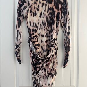 AFRM Animal Print Long Sleeve Dress